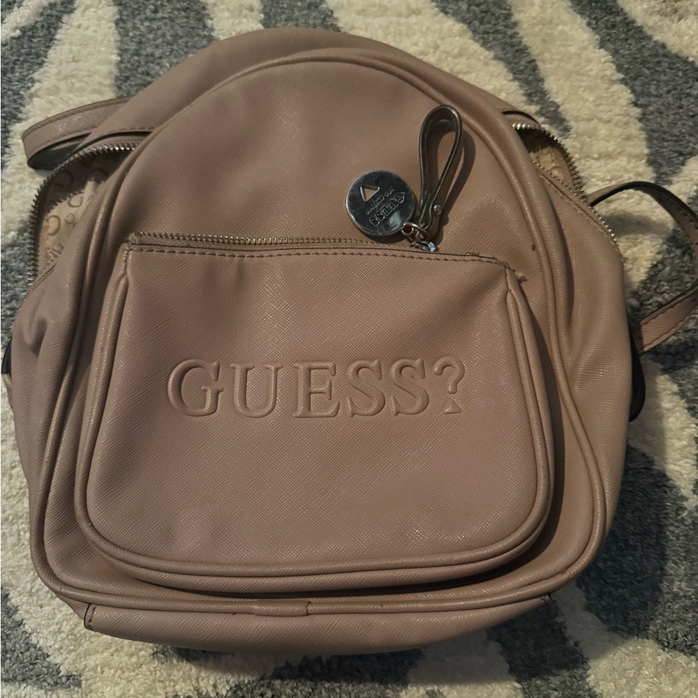 Guess Beige Backpack with Logo